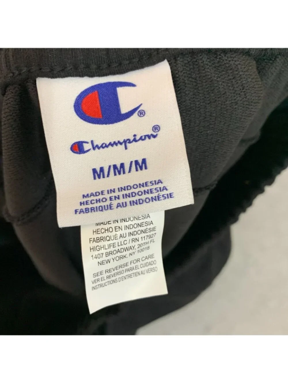 NWT Champion Men's M Black Jogger Pants Lightweight Sweatpants